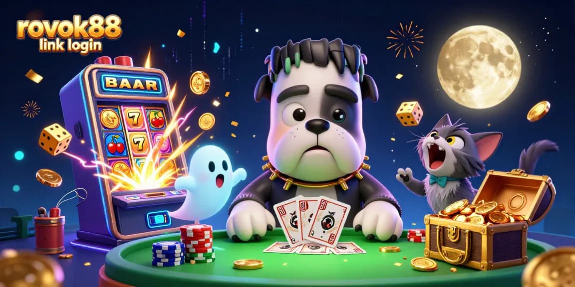 Engage with rokok88 link login for gaming excitement at this vibrant, detailed casino illustration.