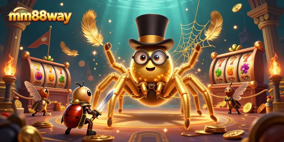 Spin to win big jackpots at mm88way with this vibrant casino-themed 3D illustration.