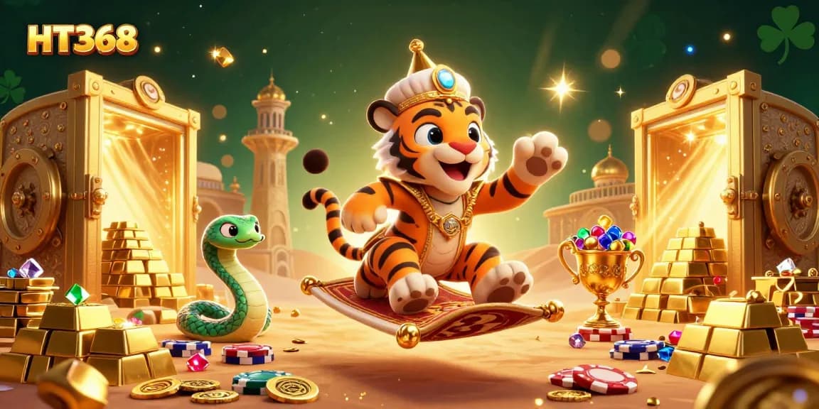 Experience excitement at HT368 with a vibrant scene of the tiger sultan and treasures aplenty.