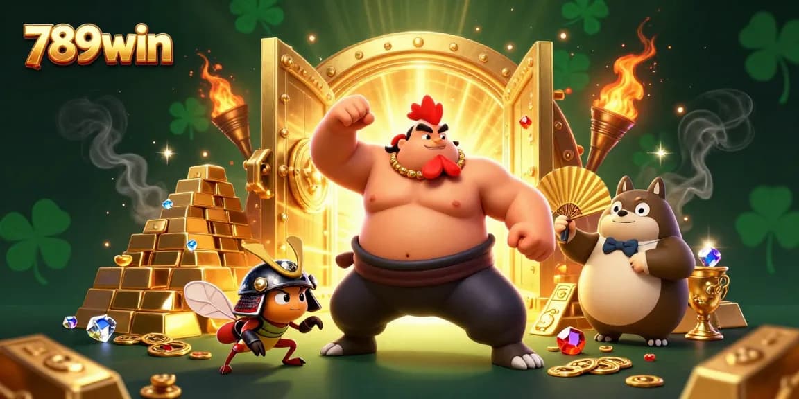 Engage with thrilling payouts at 789win, featuring vibrant characters in an energetic casino scene.
