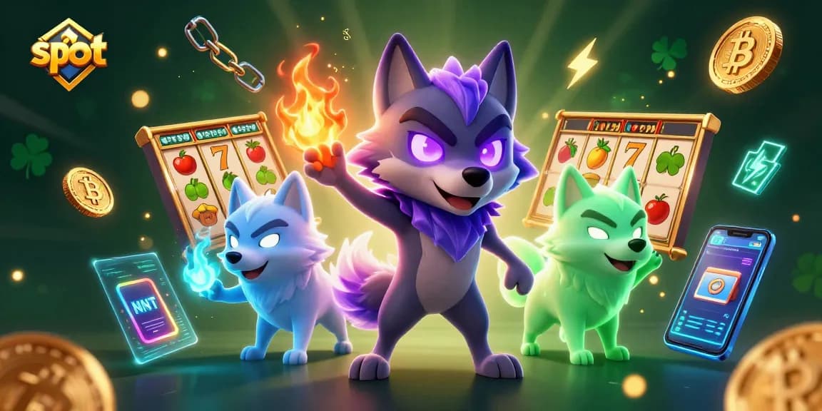Spin the reels at slot games featuring spectacular wolf characters and vibrant crypto elements.