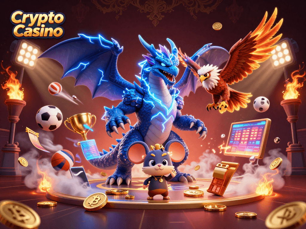 Experience the thrill of Crypto Casino with dynamic characters and vibrant gambling elements in action.