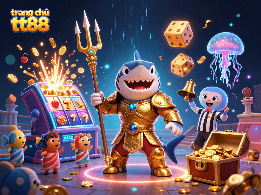 Spin to win at trang chủ tt88 with our thrilling underwater gladiator-themed casino scene.