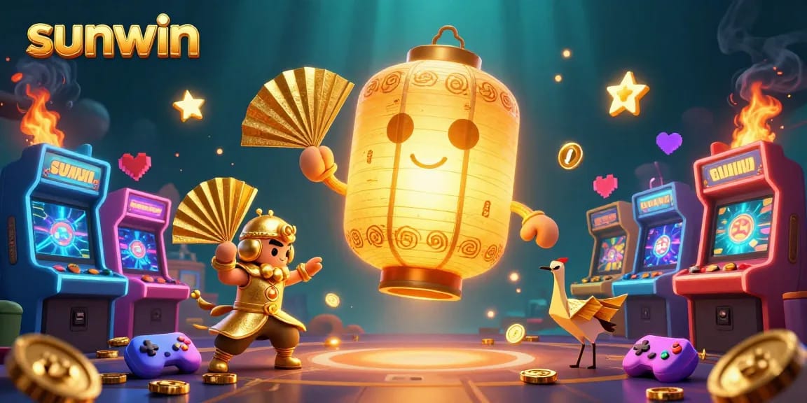 Experience thrilling gameplay at Sunwin's dynamic casino featuring golden elements and vivid gaming action.