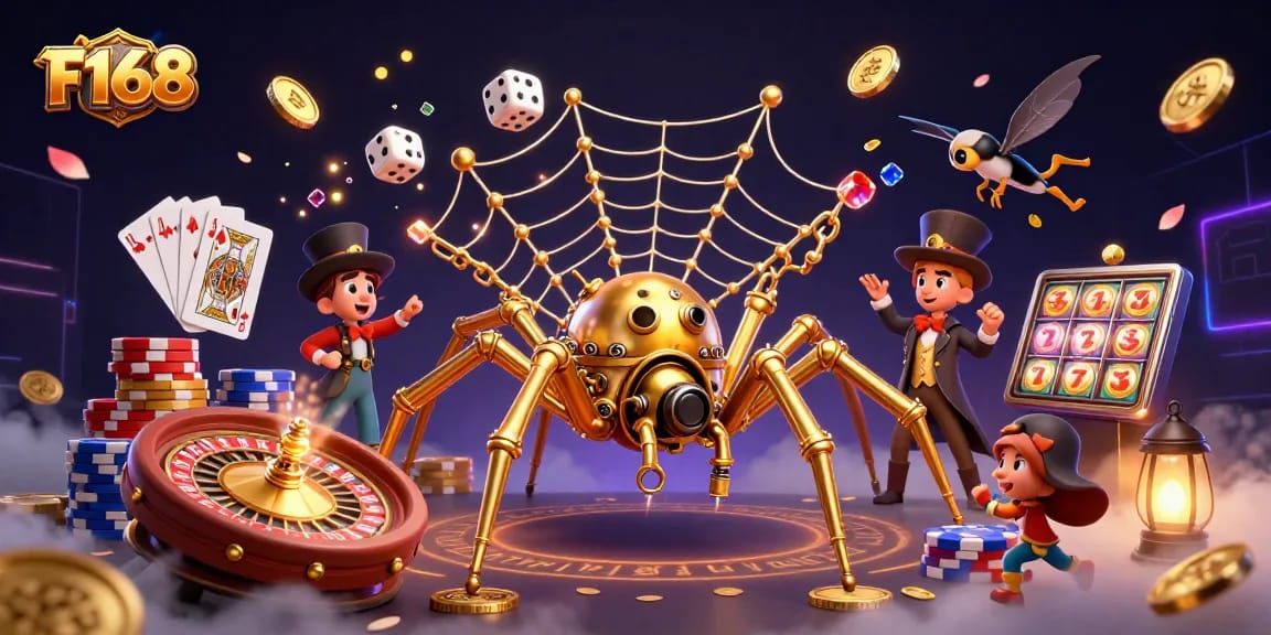 Experience thrilling gameplay at F168 with 3D steampunk characters enjoying a vibrant casino atmosphere.