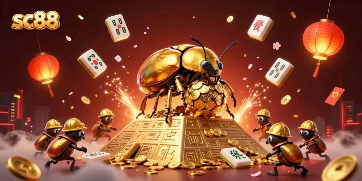 Experience thrilling action with sc88's game elements, featuring golden coins and casino symbols in vibrant 3D.