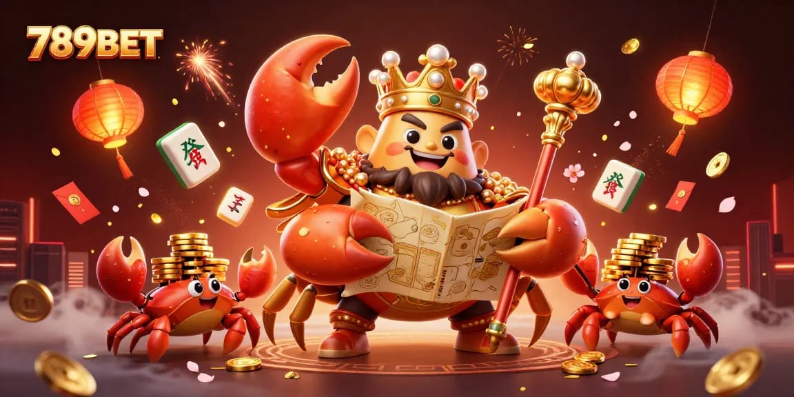 Experience the vibrant world of 789BET through this dynamic casino scene filled with golden treasures and gaming elements.