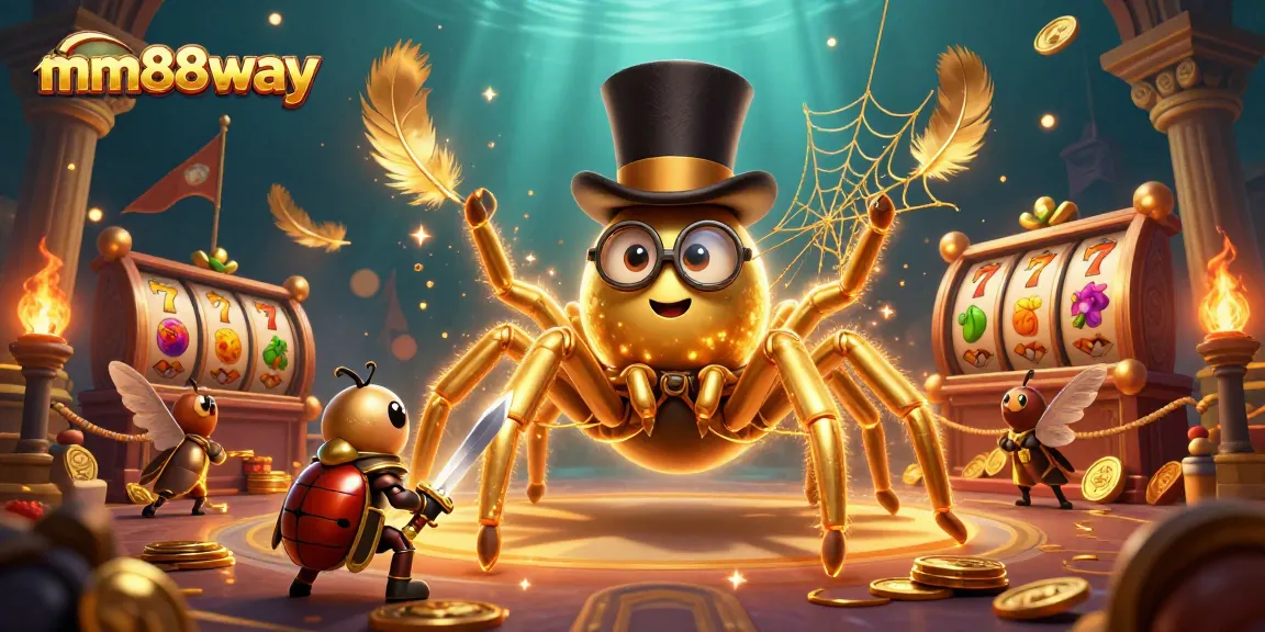 Spin to win big jackpots at mm88way with this vibrant casino-themed 3D illustration.
