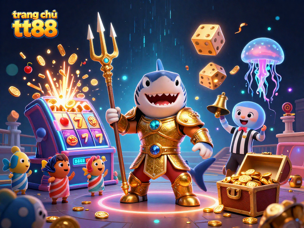 Spin to win at trang chủ tt88 with our thrilling underwater gladiator-themed casino scene.