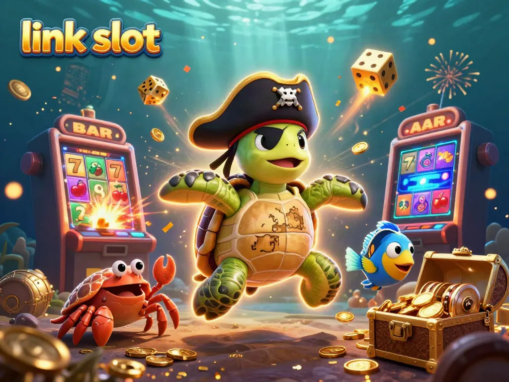 Experience thrilling adventures in a virtual slot casino with "link slot" featuring vibrant characters and dynamic game elements.