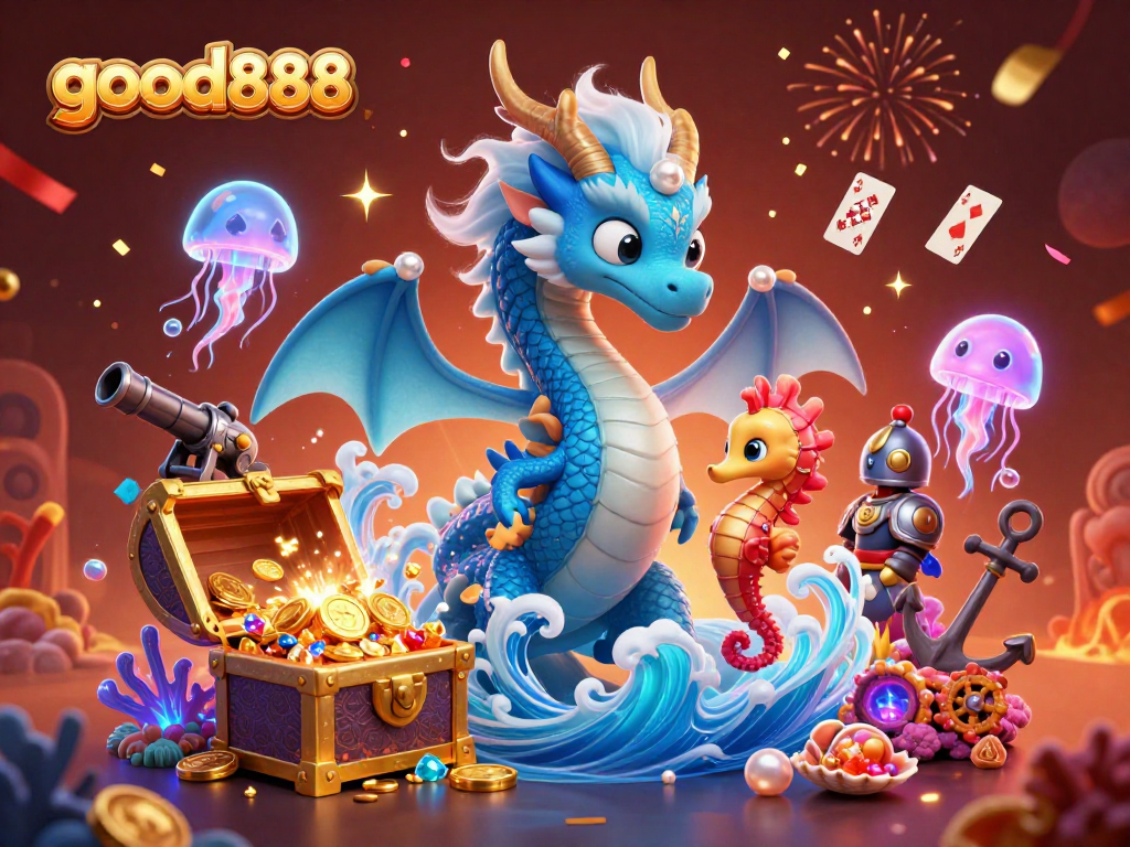 Experience thrilling gaming action with good888 in this vibrant underwater casino scene.