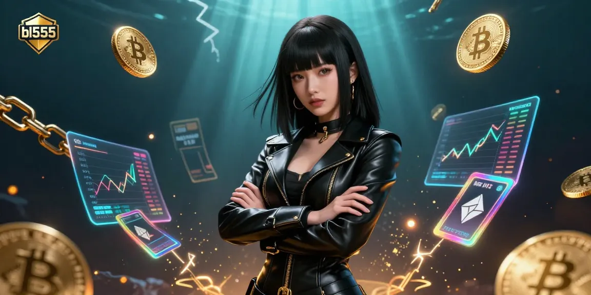 Participate in exciting gameplay at bl555, illuminated by vibrant Bitcoin and Ethereum elements.