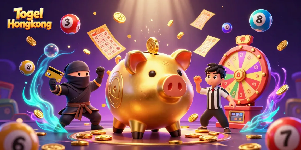 Engage with Togel Hongkong lottery dynamics in a vibrant 3D illustration featuring lively characters.