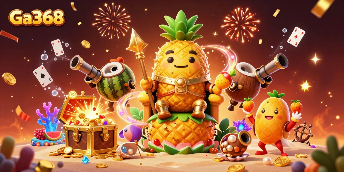 Experience the excitement of Ga368 with vibrant casino fun featuring animated characters and elements.