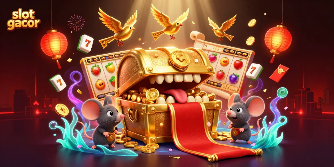 Engage with slot gacor to win prizes in this vibrant casino scene filled with rich visuals.