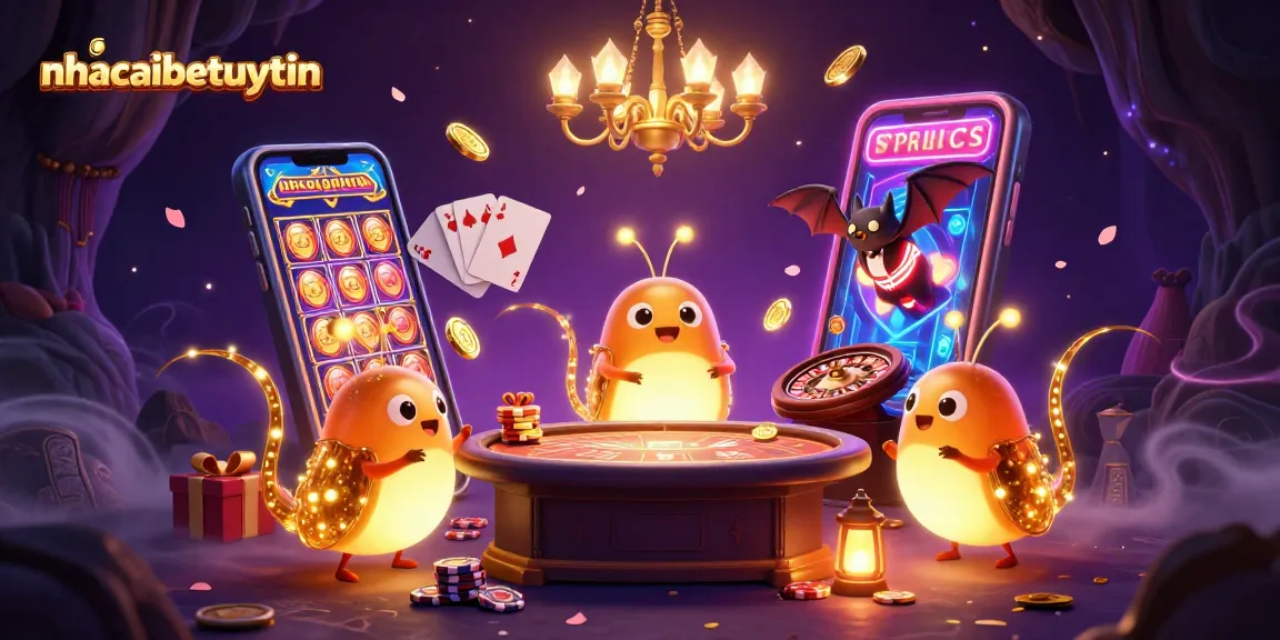 Experience the excitement of the nhacaibetuytin casino with vibrant characters illuminating the game.