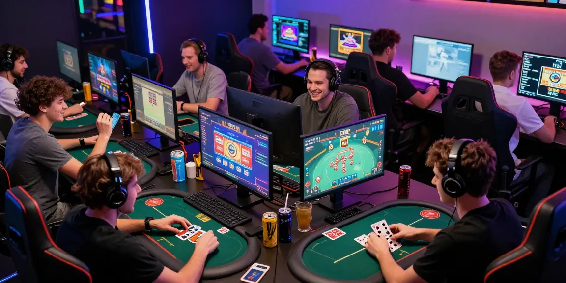 Exciting gaming community interaction at JuraganQQ, showcasing players enjoying poker and domino games online.