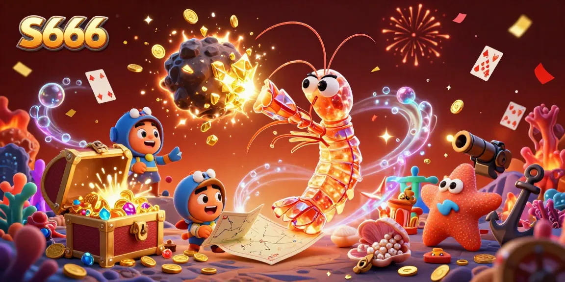 S666 promotes an engaging casino experience with vibrant characters and dynamic elements amidst a thrilling backdrop.