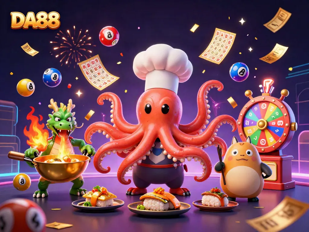 Experience the excitement of DA88 with engaging lottery games, vibrant prizes, and unique characters.