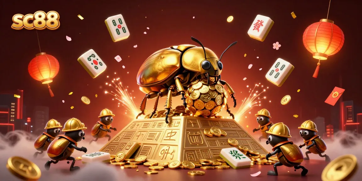 Experience thrilling action with sc88's game elements, featuring golden coins and casino symbols in vibrant 3D.
