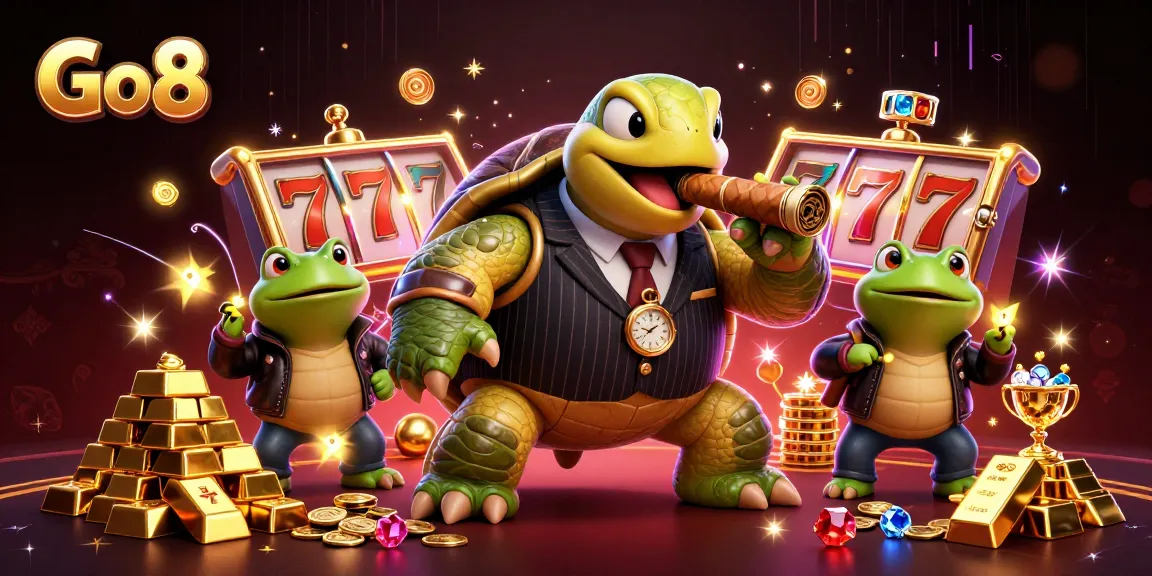 Play and win big at Go8's exciting casino adventure with vibrant characters and treasures!