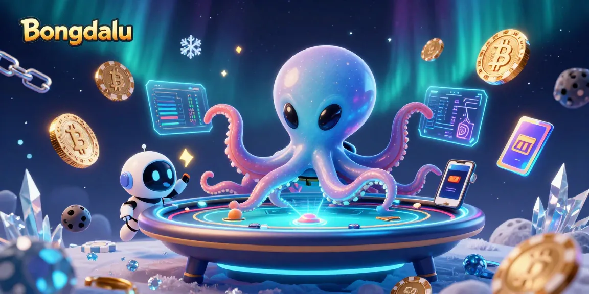 Bongdalu showcases a vibrant scene with an alien octopus and poker table, highlighting thrilling gameplay.