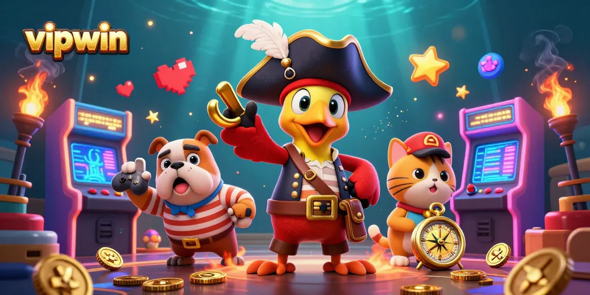 Experience exciting gameplay at vipwin with vibrant casino elements and interactive characters.