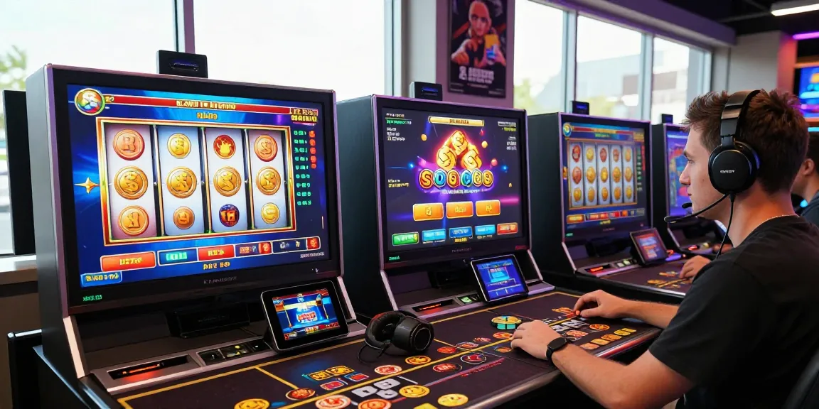 Engaging scene showcasing a link slot experience in a dynamic online casino environment with colorful graphics and gaming accessories.
