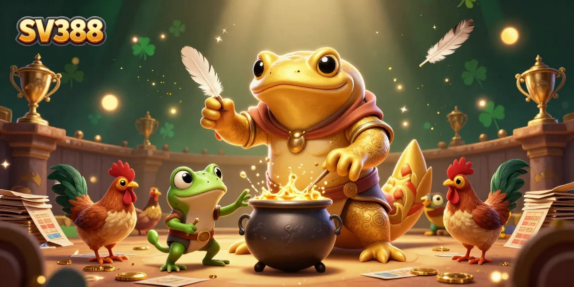 Join the excitement of SV388 cockfighting with vibrant characters and dynamic action in a lively arena.