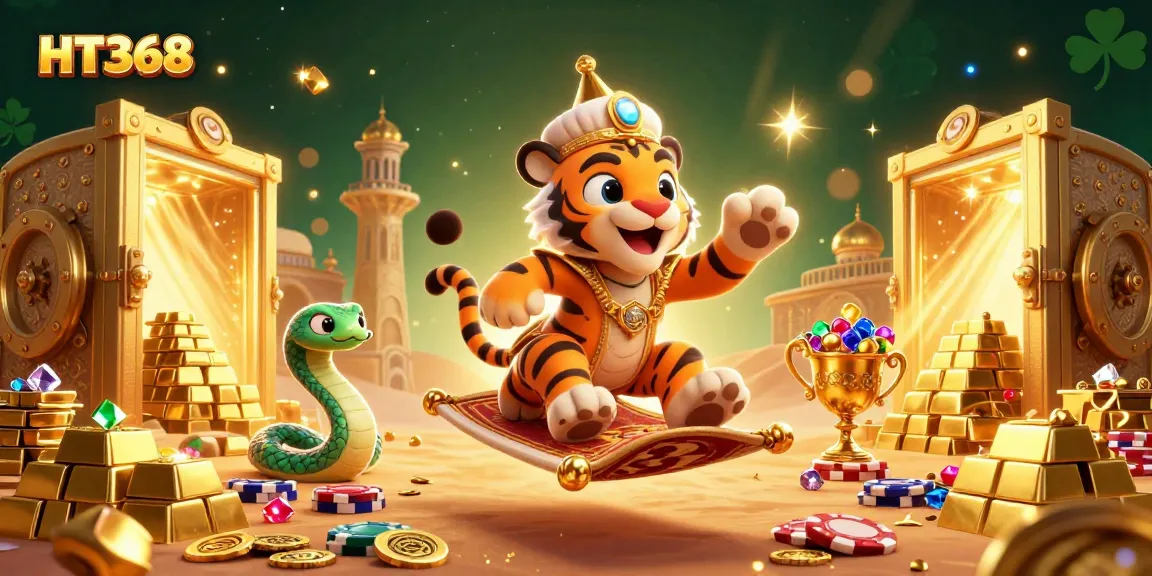 Experience excitement at HT368 with a vibrant scene of the tiger sultan and treasures aplenty.