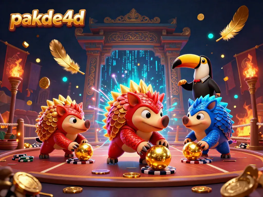 Engage in thrilling lottery action with pakde4d, featuring rival pangolins bowling through poker chips.