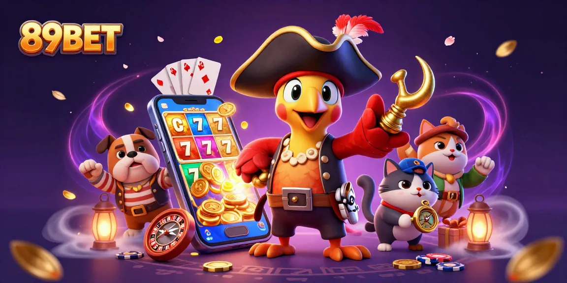 Experience the thrill of winning with 89BET in this vibrant casino scene featuring exciting games.