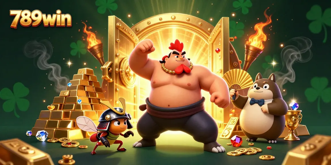 Engage with thrilling payouts at 789win, featuring vibrant characters in an energetic casino scene.