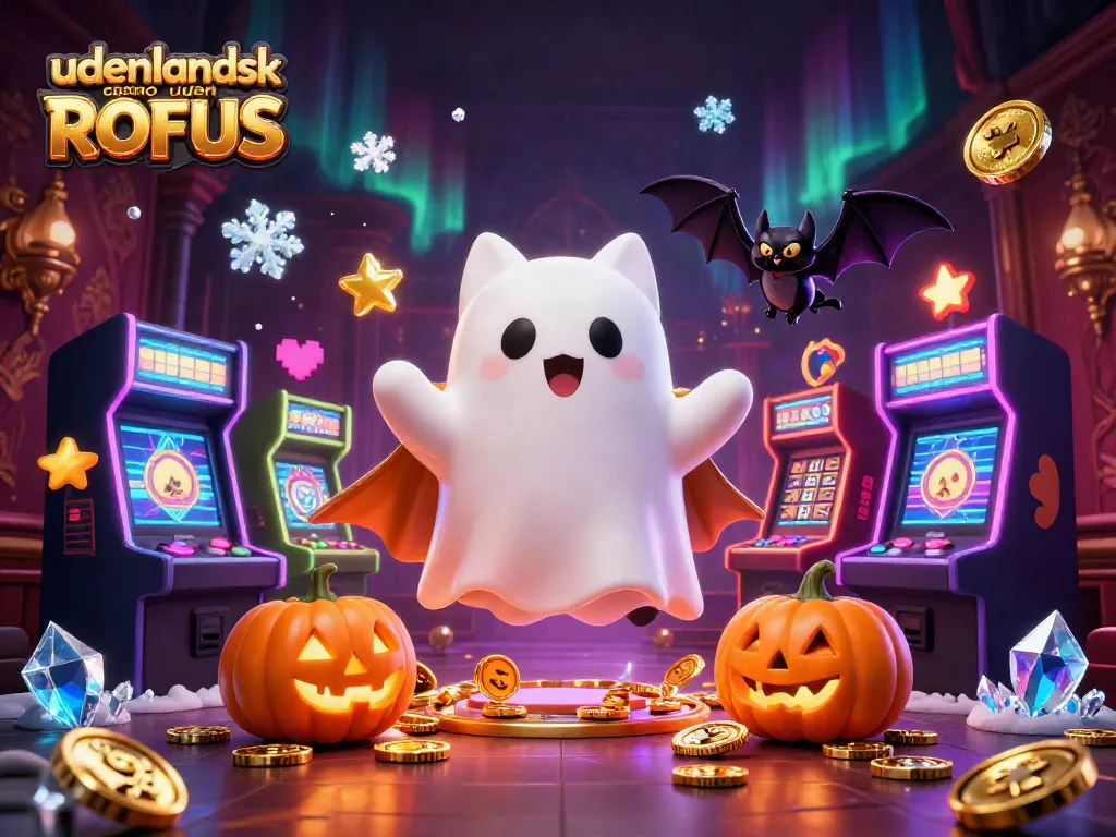 Experience the thrill at udenlandsk casino uden ROFUS with fun gaming characters in a haunted mansion.