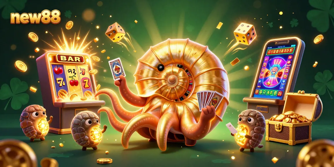 Experience the thrill of new88's casino games with vibrant visuals and captivating characters.