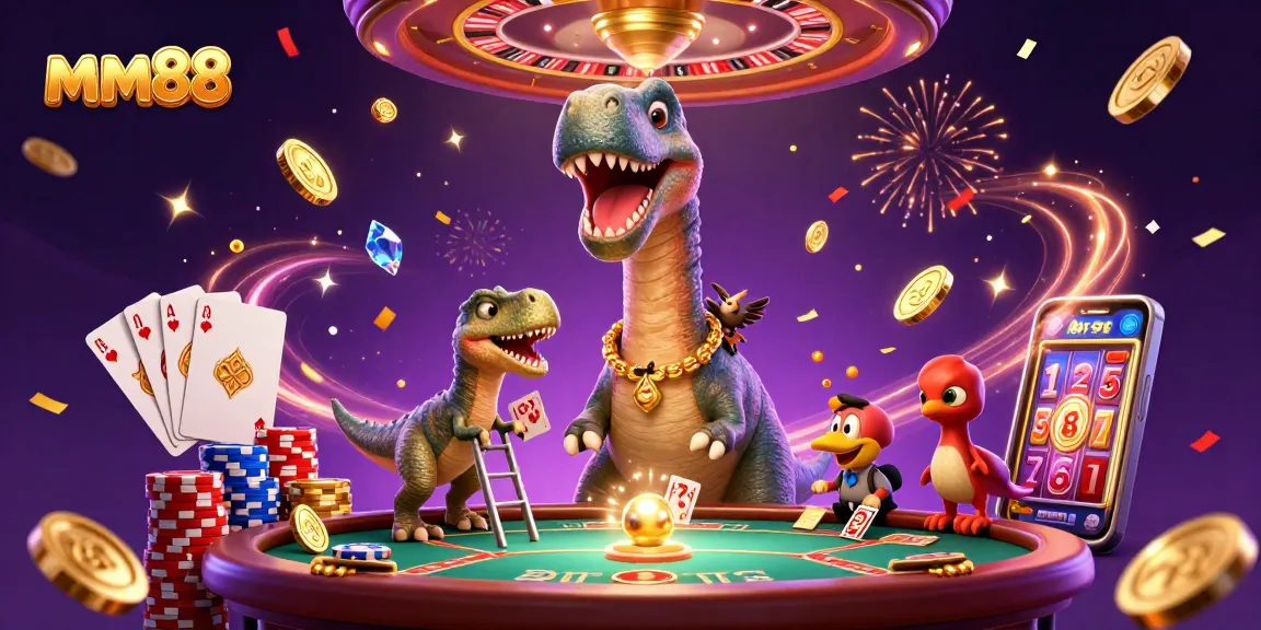 Win big at mm88 with colorful casino games, showcasing vibrant characters and dynamic action.