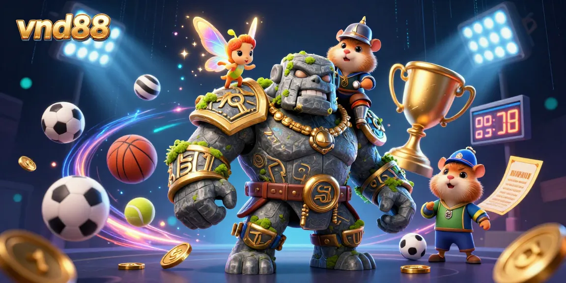 Enhance your betting experience with vnd88's dynamic gaming environment featuring exciting characters and sports elements.