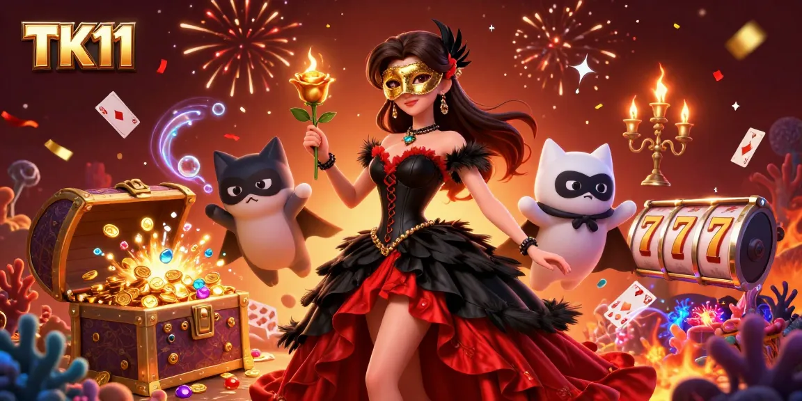 Engage with TK11's thrilling online slots amidst a vibrant casino atmosphere