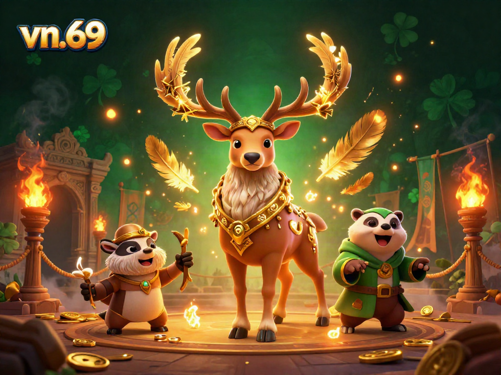 Engage with thrilling gameplay at vn.69 with mystical characters in an immersive casino scene.