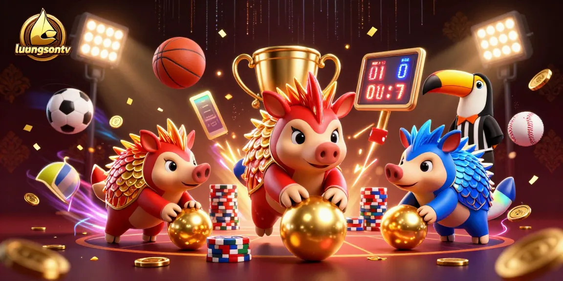 Watch sports betting excitement with luongsontv as pangolins roll through poker chip stacks.