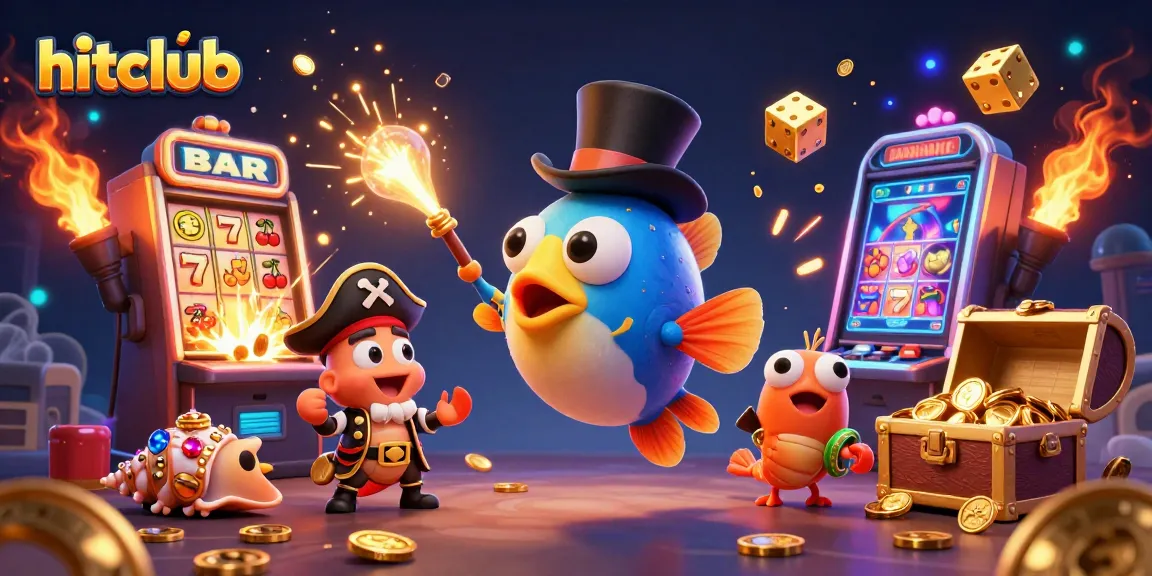 hitclub players engage with thrilling slot machines and vibrant games in a lively underwater casino